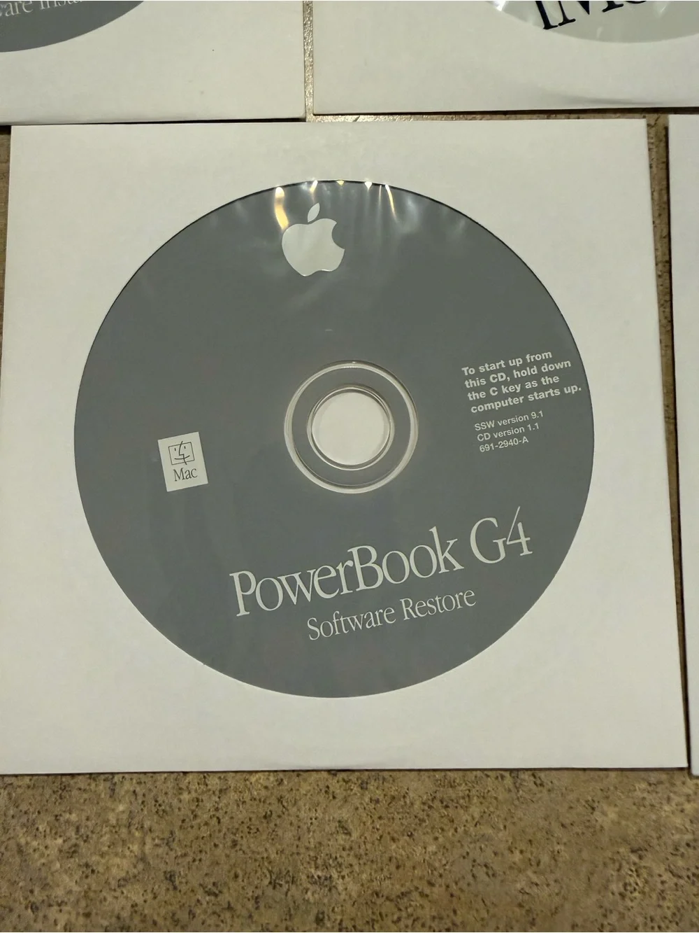 Vintage Apple Power Mac G4 Media 5 Pack CDs 600-8236-B / FST010401 Complete Set